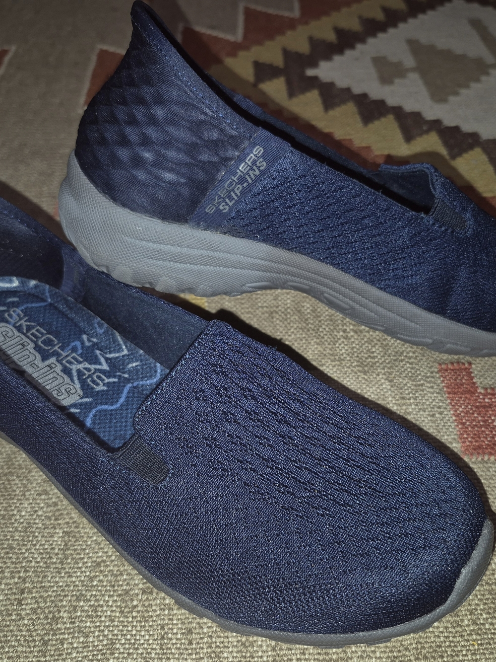 🔥Skechers Slip-ins 7.5 Women's Relaxed Fit Reggae Fest 2.0 Guiding Light Navy